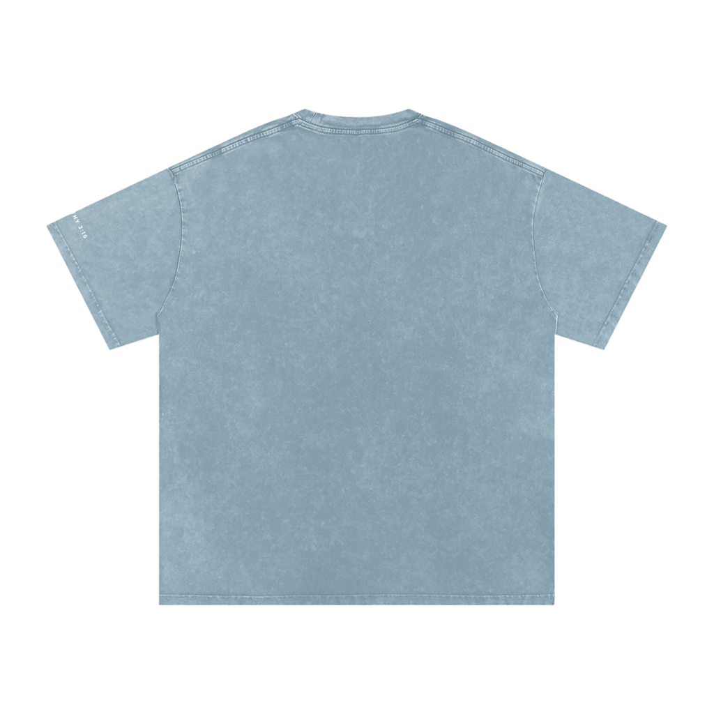 Snow Washed Oversized Cotton T-Shirt