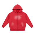 Sunfade Two-way Zipper Boxy Fleece Hoodie