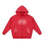 Sunfade Two-way Zipper Boxy Fleece Hoodie
