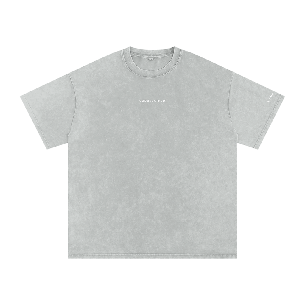 Snow Washed Oversized Cotton T-Shirt
