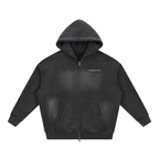 Sunfade Two-way Zipper Boxy Fleece Hoodie